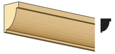 CLASSICS BY HANDLEY HOUSE Puppenhaus Gesims 1/4" 24" Abdeckung 610 mm x 7 mm unbehandeltes blankes Holz
