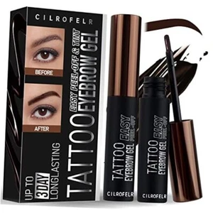Tattoo Peel Off Eyebrow Gel Tint, Semi Permanent Brow Tint, Last Up Dark Brown - Picture 1 of 7