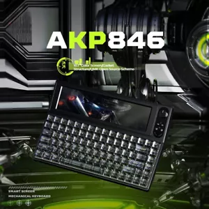 Mechanical Keyboard Wired 10.1 Inch Screen 84 Keys Hot Swap Gasket Metal Knob US - Picture 1 of 24