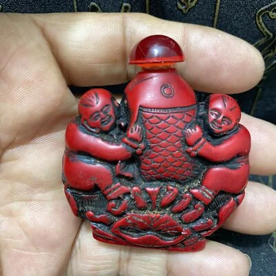 Rare hand-carved snuff bottle in ancient China - Image 1 of 4