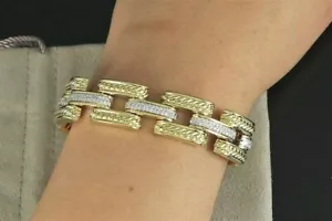 $19,500 David Yurman Gatelin 18K Gold Pave Diamond Cable Link Chain Bracelet - Picture 1 of 10