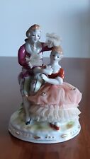 Vintage Porcelain Lace Sitting Couple