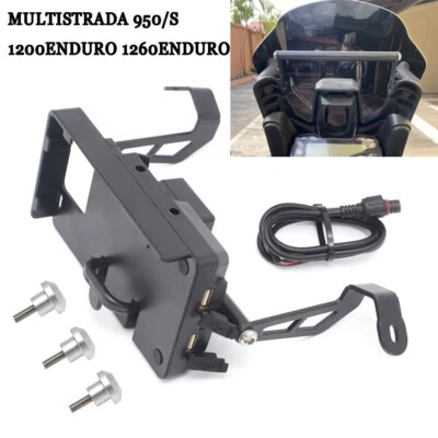 Soportes de navegación soporte de teléfono carga USB para Ducati MULTISTRADA 950 1200 1260 Foto 1 de 4
