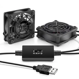 ZIWIJE Dual USB Cooling Fan 60mm with Speeds Control 5V Ball Bearing Mini USB... - Picture 1 of 6