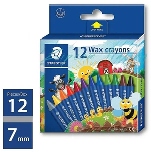Staedtler Wax Crayon (12 Colours) 7mm Brilliant color - Picture 1 of 5