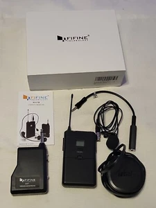 FIFINE 2 Sistema Microfonico Wireless Confezione Cinghia Trasmettitore e Ricevitore K037 - Foto 1 di 4