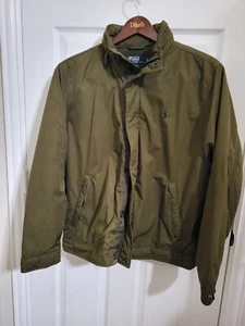 VTG Ralph Lauren Polo Men Jacket W/Hoodie Zip Up And Button Olive Rn 41381 - Picture 1 of 10