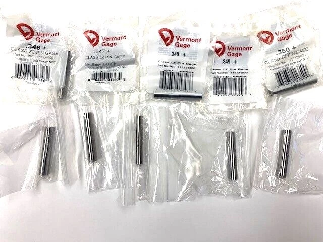 VERMONT GAGE PIN GAGE CHOOSE SIZES .346 .347 .348 .349 .350 + OR - PLUS MINUS