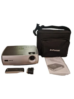 Infocus IN21 DLP Projector Portable Cinema With Bag Cables & Manual   - Image 1 of 4
