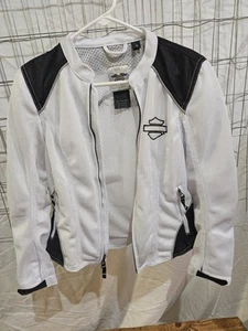 White Mesh Harley-Davidson Small Ladies Jacket - Picture 1 of 5