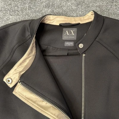A|X Armani scuba stretch knit bomber jacket blazer Men’s Size M EUC  - Image 1 of 4