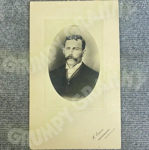 Vintage Rural Australian Mr Grogan 1918 Memorial Cabinet Card, Farmer of CORACK - Picture 1 of 6
