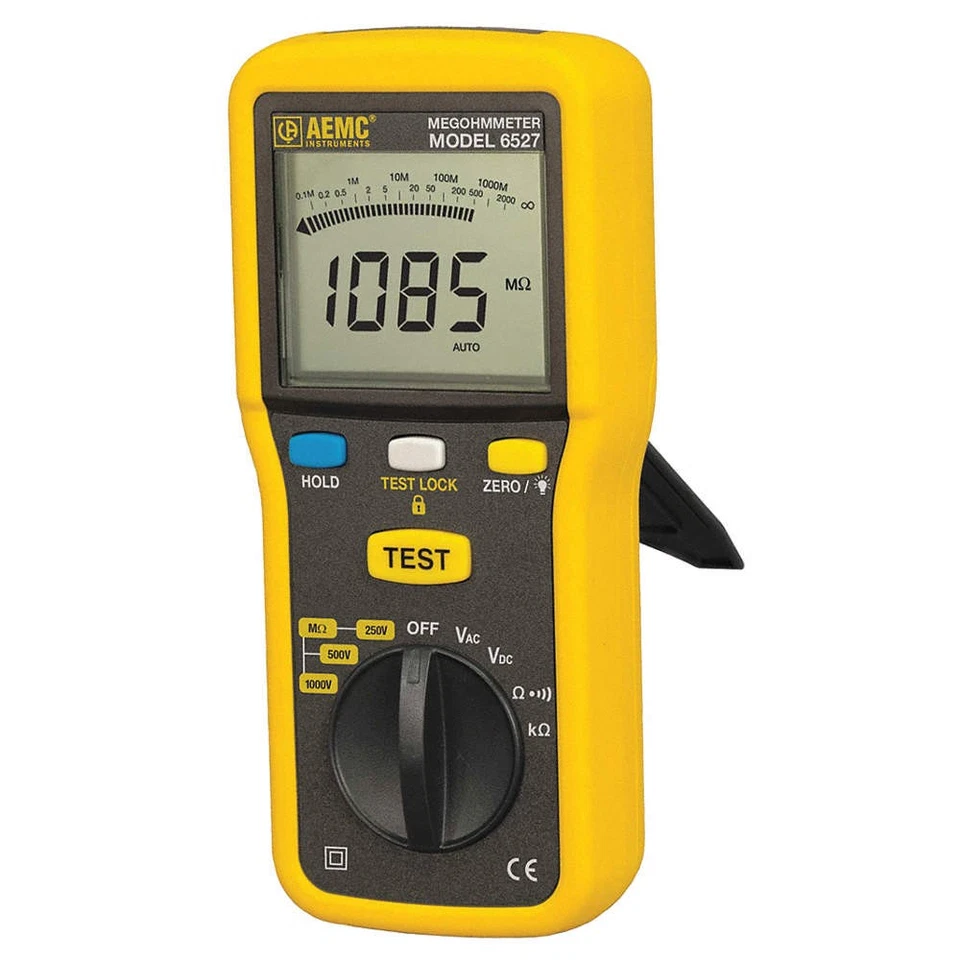 AEMC INSTRUMENTS 6527 Megohmímetro, 250/500/1000V DC, LCD, Estuche 463T91 Foto 1 de 1