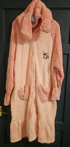 My Melody Plüsch Morgenmantel Größe 10-16 mit verzierter Kapuze & Taschen rosa - Bild 1 von 8