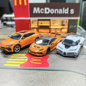 3Pcs Mini GT 1/64 Lamborghini Urus Arancio Borealis Bugatti Diecast Car Model - Imagen 1 de 3