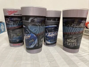 Nascar Rusty Wallace #2 Drinking Cups Miller Lite Lenticular Moving. 4pk. TM-18 - Picture 1 of 3