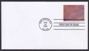 US 5755 Floral Geometry Red CDS FDC 2023 - Picture 1 of 1