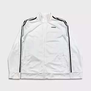 Adidas Track Jacket tuta uomo media bianca Essentials 3 righe full zip - Foto 1 di 8