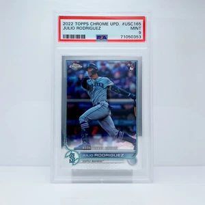 JULIO RODRIGUEZ - 2022 Topps Chrome - Base Chrome - RC - PSA Mint 9 - Bild 1 von 2