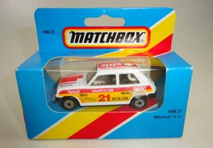 Matchbox Superfast Nr. 21C Renault 5TL weiß "s + eltic" Aufdruck top in Box - Bild 1 von 4