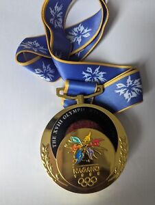 1998 Nagano Olympic 'Gold' Medal with Ribbons & Display Stand/Pouch !!!