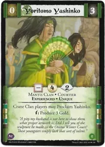 L5R: *YORITOMO YASHINKO (EXP)* - Aftermath - Legend of the Five Rings CCG - Picture 1 of 1