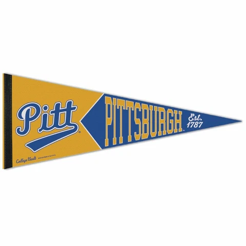 PITTSBURGH PANTHERS COLLEGE VAULT ROLL UP PREMIUM FELT PENNANT 12"x30" WINCRAFT Cover
