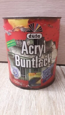 Düfa Acryl Buntlack  0,75l Holz Metall Beton PVC Lack Zement (A727) - Bild 1 von 3