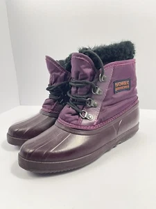 SOREL KAUFMAN FAUX FUR LINED WINTER ANKLE SNOW BOOTS J5 /F7 Junior Size J/5 - Picture 1 of 10