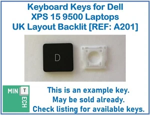 Keyboard Replacement Keys for Dell XPS 15 9500 Laptops UK Layout Backlit - Picture 1 of 8