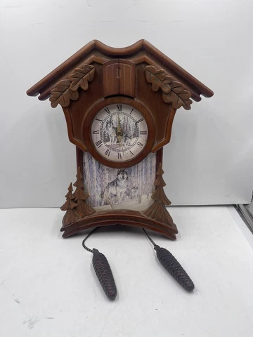 The Bradford Exchange 2007 Al Agnew Wolves Wolf Cuckoo Clock Limited Edition Cover