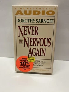 Never Be Nervous Again - Dorothy Sarnoff - Audiobook On Cassette - New Sealed - Picture 1 of 3