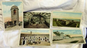 Cinco postales antiguas de Fort Marion St. Augustine Florida sin usar. - Imagen 1 de 5