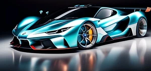 1:12 Ferrari HyperCar 24Le Mans Race Car Concept18Custom Built Model Carousel BL - Picture 1 of 2
