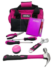 Werkzeugtasche, Pink, Werkzeug, Hammer, Schraubenzieher, Zange, tolles Geschenk - Bild 1 von 2