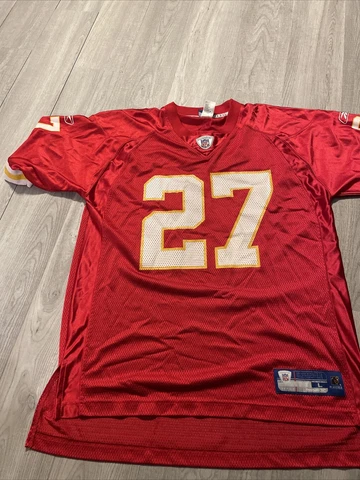 NFL Larry Johnson Kansas City Chiefs #27 Reebok Authentic Red Jersey Size L Cover