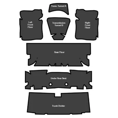 Amortiguador de sonido para Pontiac Firebird 1970-1981 transmisión automática troquelado EVA completo 7 piezas Foto 1 de 4