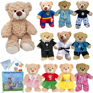 DIY TEDDY BEAR KIT no sew - BUILD a TOFFEE the BEAR with outfit - Size: 16"/40cm - Picture 1 of 19