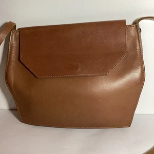 Elk Tan Leather Crossbody Bag Sling Lined With 100% Cotton - Picture 1 of 17