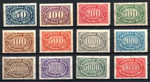 1922 Third Reich, Germany, Mi. 246-257, CV $40 - Picture 1 of 1