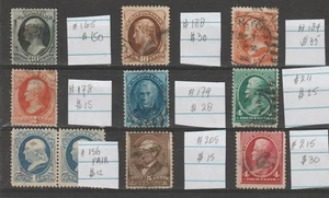 US sel # 156 pair--- ----- #215 VF used Bank Notes 1870 - 1888 cv= $ 340 - Picture 1 of 2