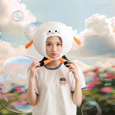 Plush Tennis Ball Headgear Hat Toy Cute Selfie Hat Photo - Image 1 of 4