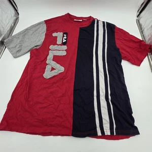 Fila Mens Size 4XL Half and Half Texture T-shirt - Picture 1 of 5
