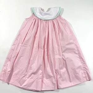 The Proper Peony Magnolia Dress Pink White Mint Green Trim Size 6Y - Picture 1 of 6