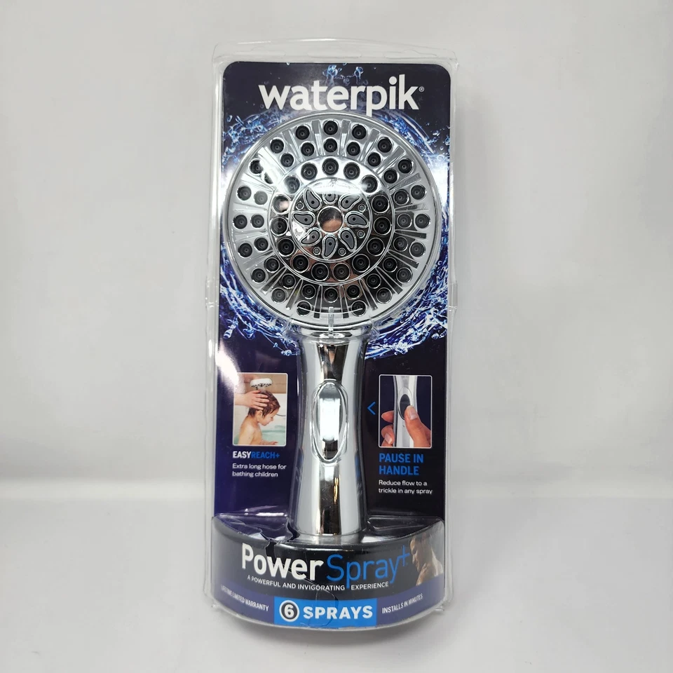 ​Waterpik VMH-663ME 6-Spray Single Wall Mount Handheld Shower Head in Chrome