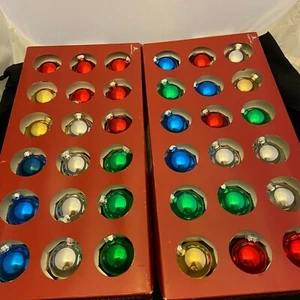 #4097 Two 18 count Christmas ornaments glass 1.5 IN D - Picture 1 of 4