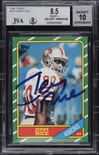 1986 Topps #161 Jerry Rice RC BGS 8.5, Auto 10 HOF Rookie