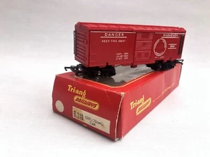 Triang R249 OO Gauge Exploding Box Car 9841 Red Fully Working VGC Boxed - Foto 1 di 24