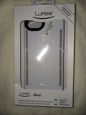 Funda Selfie LuMee Duo Iluminada LED para iPhone 8/iPhone 7/iPhone 6/6s - Blanca NUEVA Foto 1 de 2