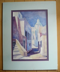 PINTURA IMPRESIONISTA ACUARELA VINTAGE WC POLACA POLONIA AÑOS 80 SWIGULSKI - Imagen 1 de 17